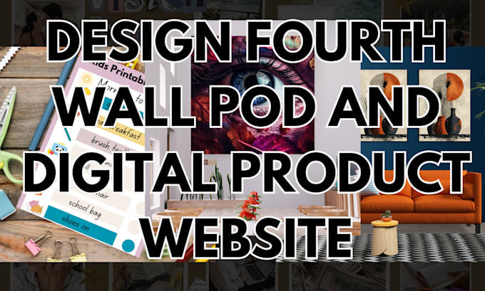 Gig Preview - Design fourthwall pod shop, fourthwall website, fourthwall digital product store