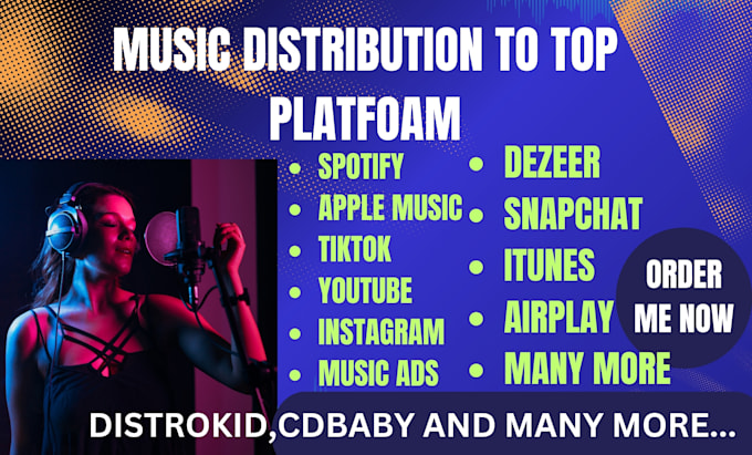 Bestseller - distribute music to all streaming platform using distrokid cdbaby ditto tiktok