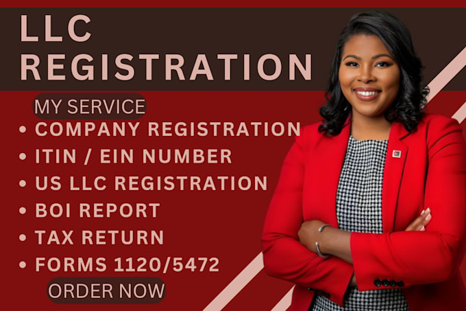 Gig Preview - Do llc registration, forms 1120 and 5472, boi report for your US llc, ein, itin