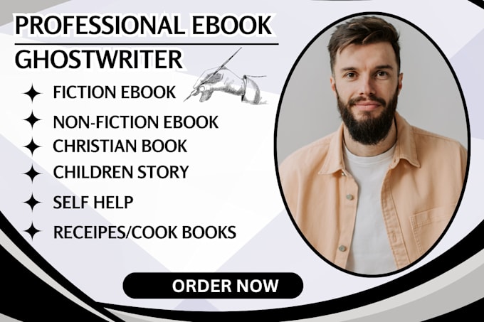 Gig Preview - Be your fiction ghostwriter self help ebook, book writer, nonfiction ghostwriter