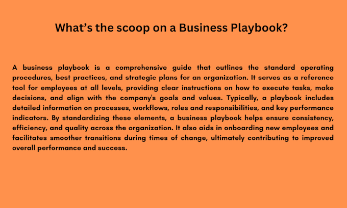 Gig Preview - Create a comprehensive business playbook