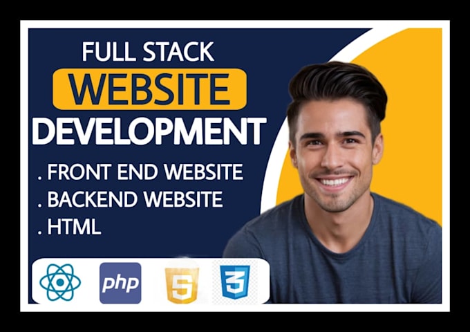 Gig Preview - Full stack web developer for html website development backend frontend developer