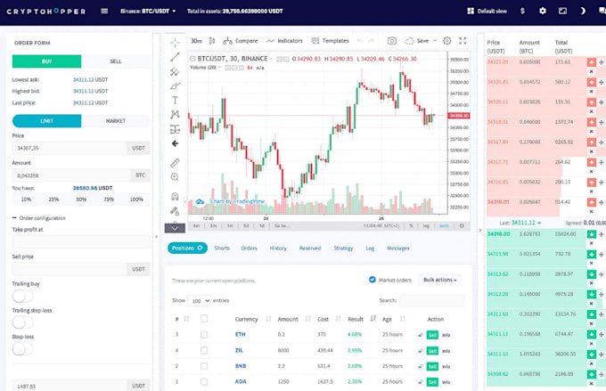 Gig Preview - Set up smart trading bot in bitmex, binance, cryptohopper