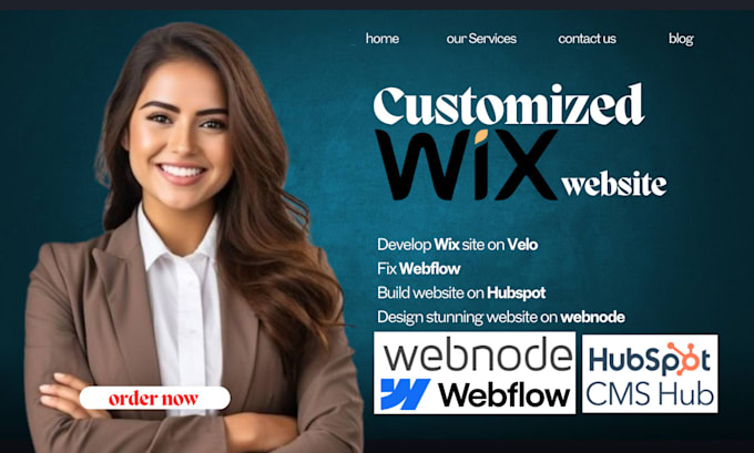 Gig Preview - Customize wix with velo, fix webflow, design site on webnode, webflow, hubspot