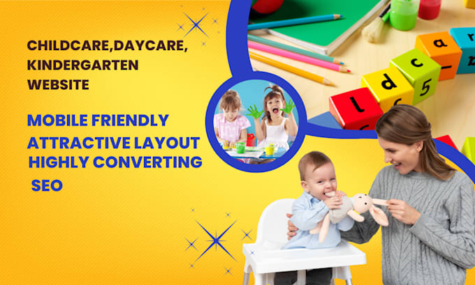 Gig Preview - Design kindergarten,daycare, preschool and childcare website