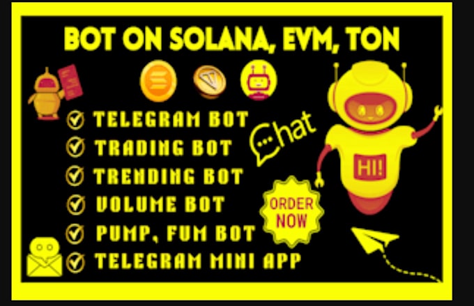 Bestseller - build telegram copy trading bot, telegram alert bot, trojan, pumpfun, volume bot