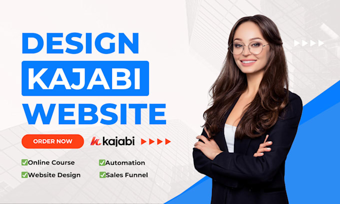 Gig Preview - Design and build kajabi website, sales funnels, landing page, or online course