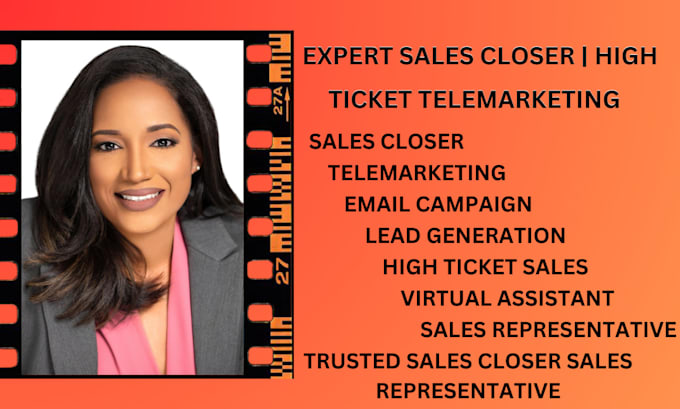 Gig Preview - Be your sales closer telemarketing closer sales representative high ticket sales