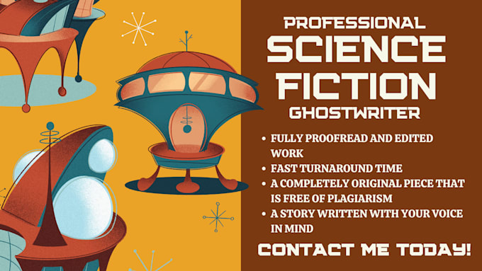 Gig Preview - Ghostwrite your science fiction or fantasy story or novel