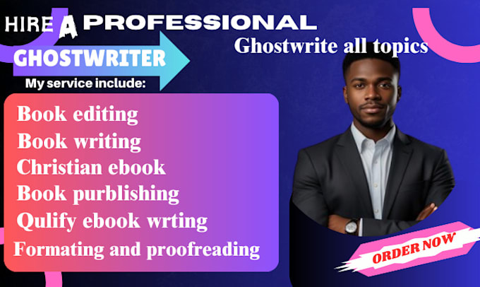 Gig Preview - Be your ebook writer ebook ghostwriter ghost book writer dp book editing