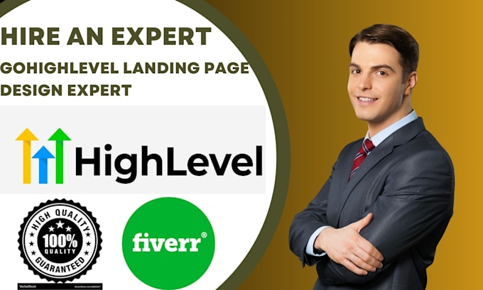 Gig Preview - Dsign gohighlevel landing page ghl sales funnel go highlevel landing page expert