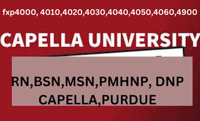 Gig Preview - Fully do capella nursing flexpath rn, bsn, msn, pmhnp in 6 weeks