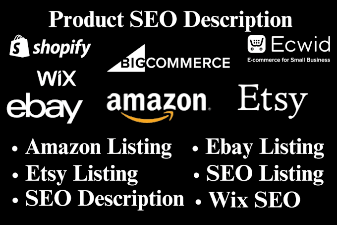 Gig Preview - Write product SEO description amazon etsy ebay shop store listing