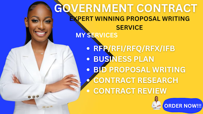 Gig Preview - Find rfp, write government contract, bid proposal, rfi, rfq, grant proposal, rfx