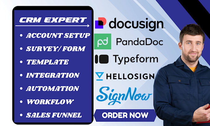 Gig Preview - Create docusign pandadoc dropbox sign jotform typeform or proposify template