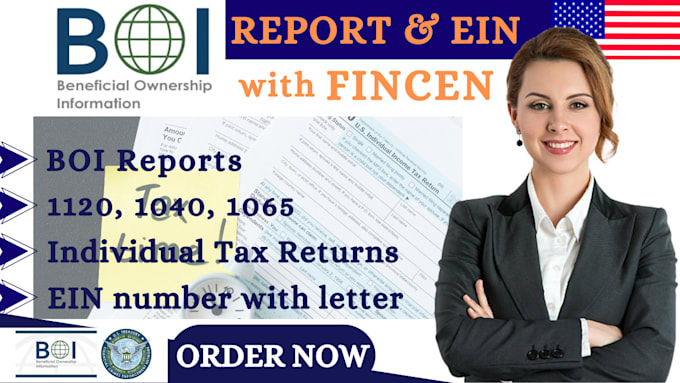 Gig Preview - Prepare and efile boir with fincen boi USA llc registration and get ein