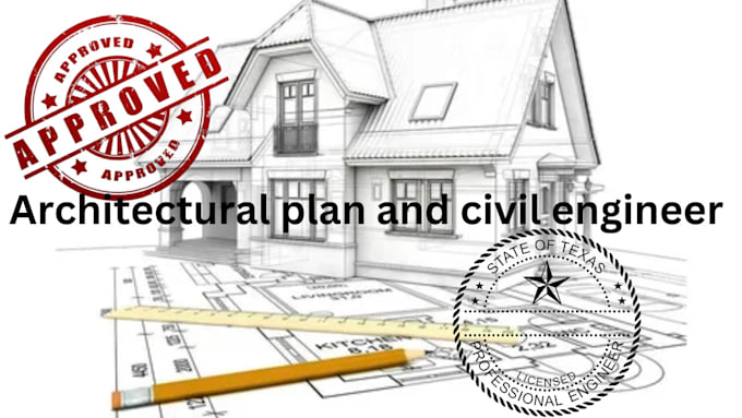 Gig Preview - Do city permit architectural 2d floor plan, stamp, mep for florida and texas