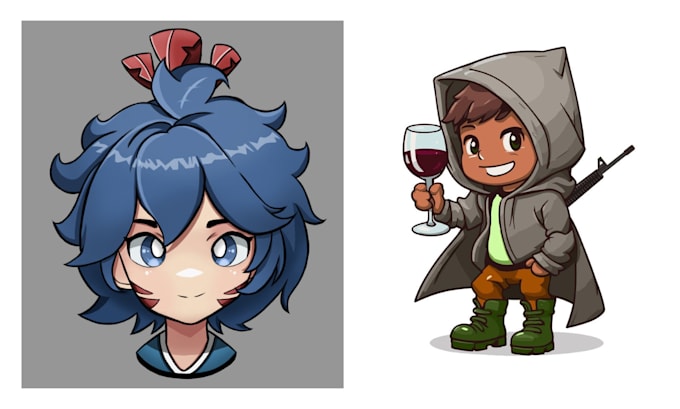 Gig Preview - Draw chibi anime character, oc or chibi in cartoon style