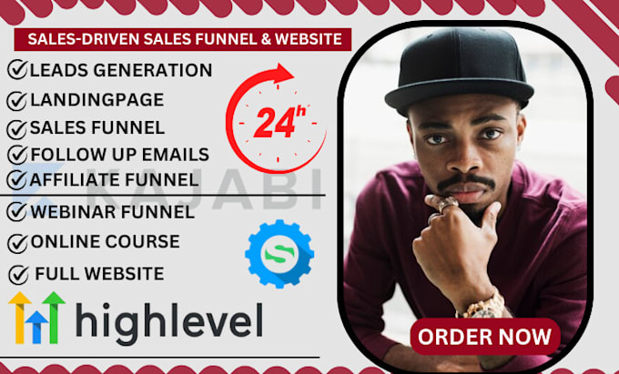 Gig Preview - Do gohighlevel, go high level website, kajabi sales funnel, systeme io, simvoly