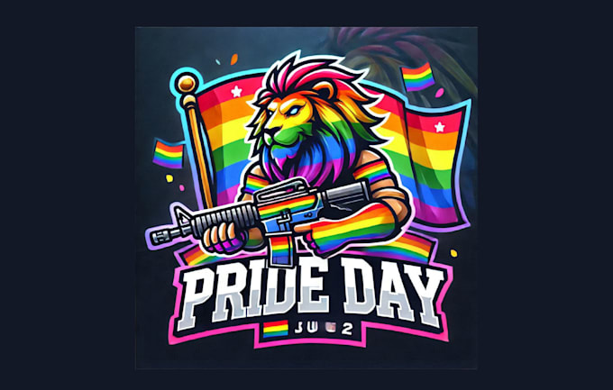 Bestseller - do modern pride day flag mascot logo with new concepts