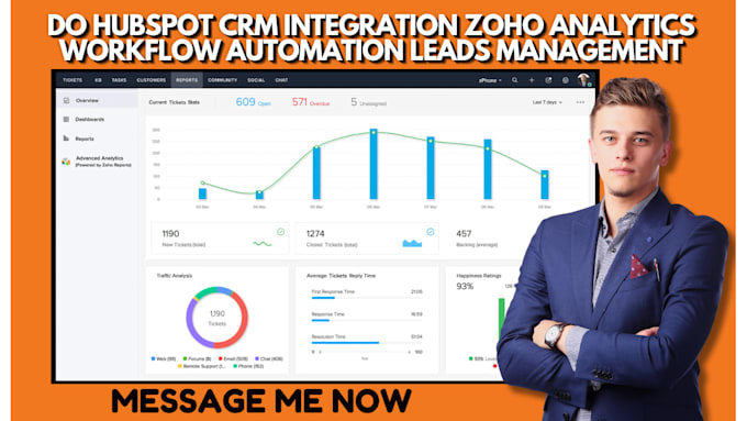 Gig Preview - Do hubspot CRM integration zoho analytics workflow automation leads management