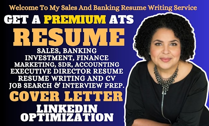 Gig Preview - Write sales, banking, accounting, marketing, investment, finance, sdr resume