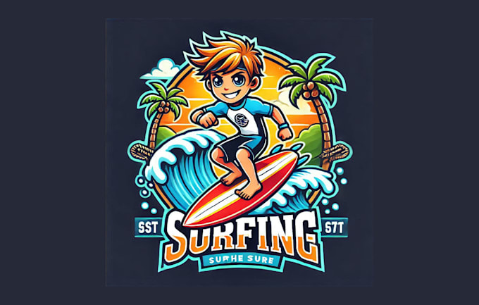 Gig Preview - Make awesome surfing boy esport mascot logo with a new concept