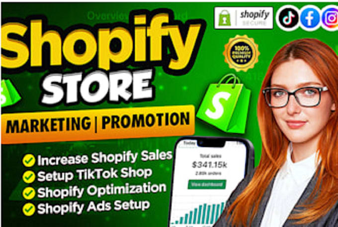 Gig Preview - Boost shopify store sales, shopify dropshipping marketing, or website promotion