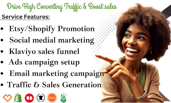 Gig Preview - Etsy promotion, shopify pinterest marketing to boost etsy sales