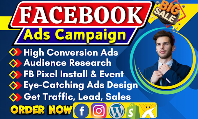 Gig Preview - Set up facebook ads campaign, instagram marketing for shopify products sales