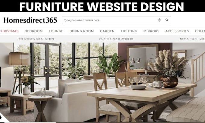 Gig Preview - Design furniture website furniture shopify store furniture dropshipping store