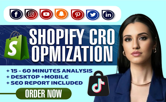 Gig Preview - Do shopify store conversion rate optimization shopify cro to boost shopify sales