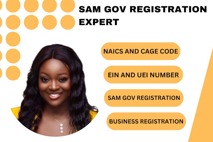 Gig Preview - Do sam gov registration, cage code, uei number, mbe, non profit registration