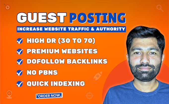 Gig Preview - Publish guest post on high da websites with dofollow backlinks