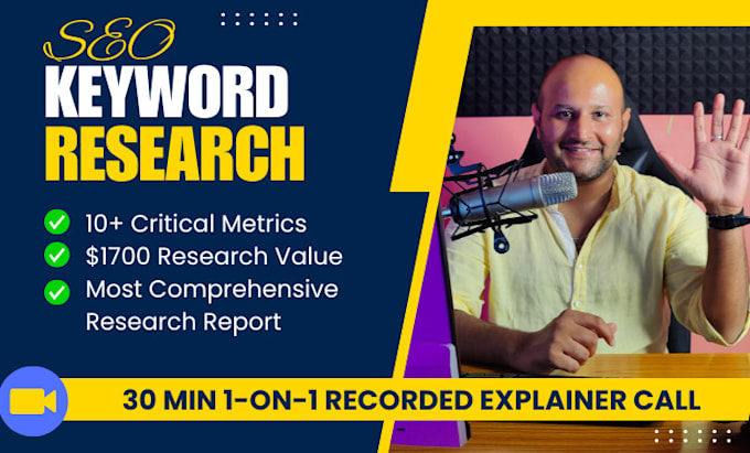 Gig Preview - Our agency will do advanced SEO keyword research with 30 min recorded 1 on 1 consultation