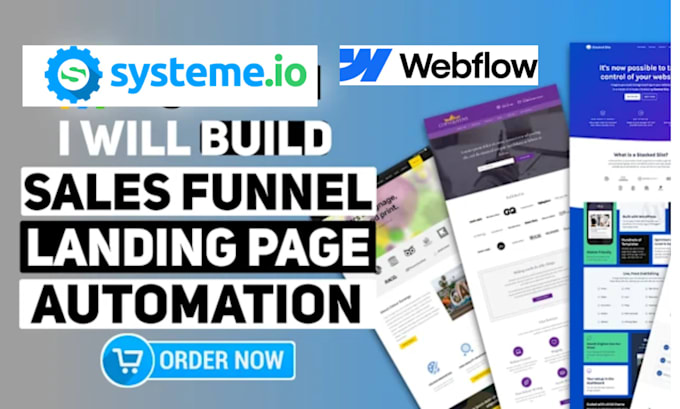 Gig Preview - Do sales funnel on systeme io  landing page design website design using webflow