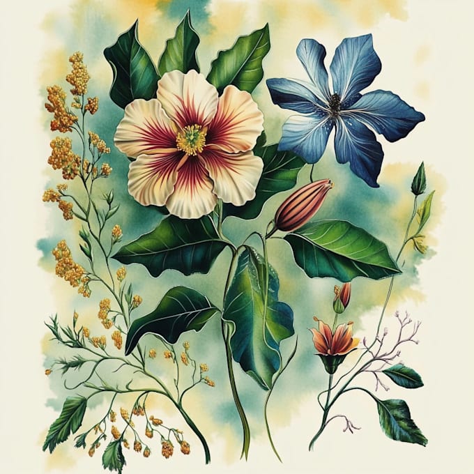 Gig Preview - Make botanical illustrations of flowers, plants, fruits