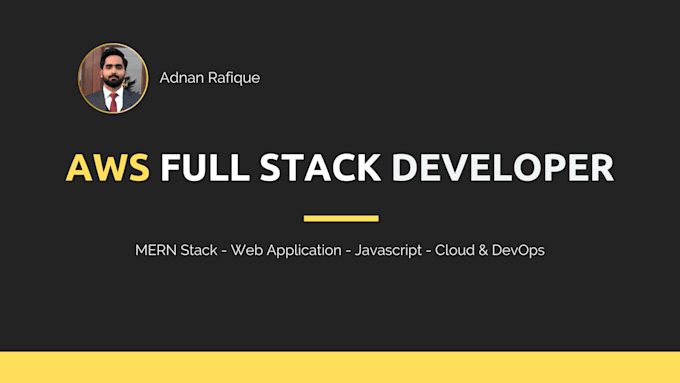 Gig Preview - Be aws full stack mern web app developer with reactjs nextjs nodejs mongodb