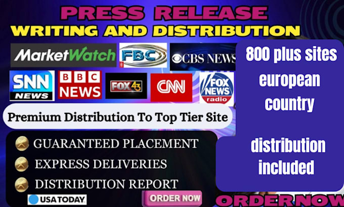 Bestseller - do a press release writing and distribution across major news platforms