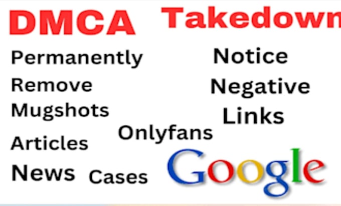 Bestseller - takedown infringing or defamatory, mugshot delete ORM negative links google dmca