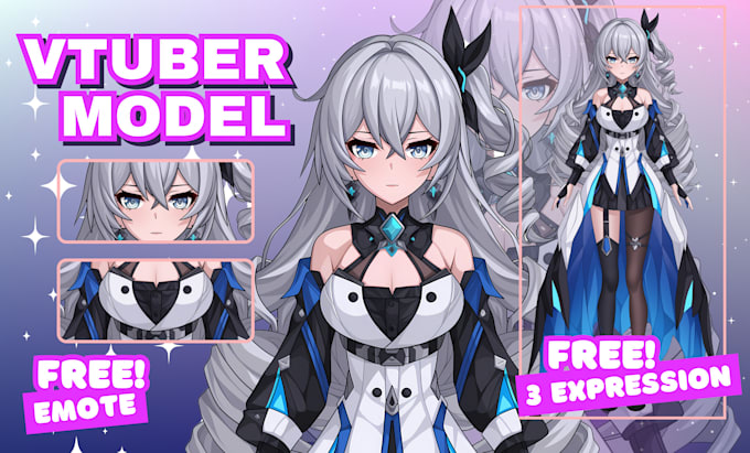 Gig Preview - Design and ready to rig vtuber live2d model in high quality anime style