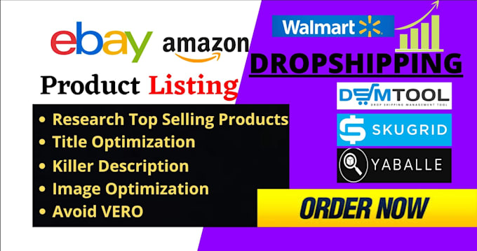 Gig Preview - Do ebay dropshipping top listings and research and stre manager a  to  z