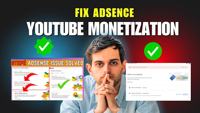 Gig Preview - Fix youtube monetization issues, adsense issue, adsense verification