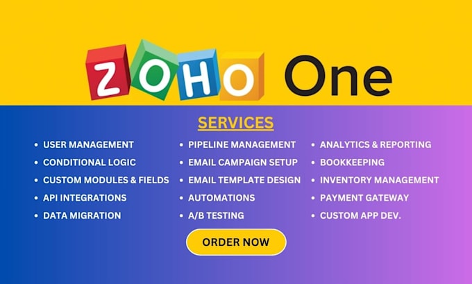 Gig Preview - Setup and customize your zoho CRM, zoho books, zoho campaigns, and zoho creator