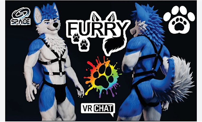 Gig Preview - Do vrchat avatar 3d model furry avatar fursona quest vrc nsfw avi for streaming