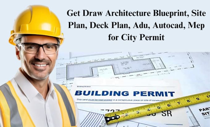 Bestseller - architecture blueprint site plan deck plan adu autocad mep city permit pe stamp