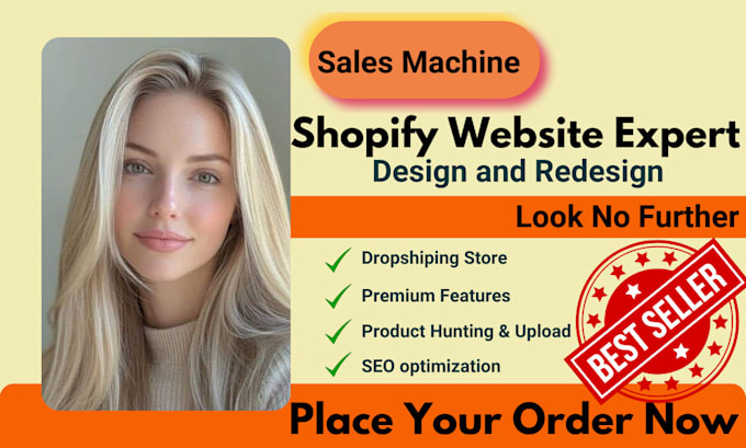 Gig Preview - Do shopify website design, create shopify ecommerce store