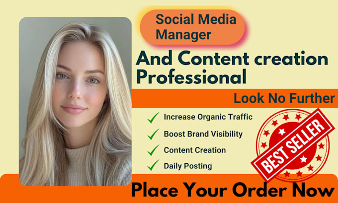 Bestseller - be your expert social media manager and content creator