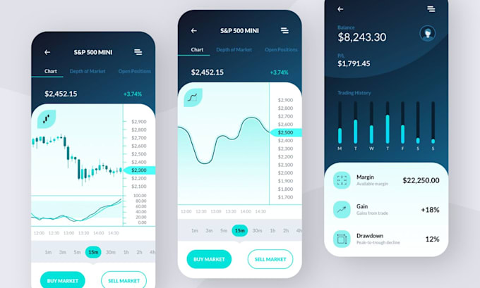 Gig Preview - Forex trading app stock trading app trading app crypto trading app forex bot