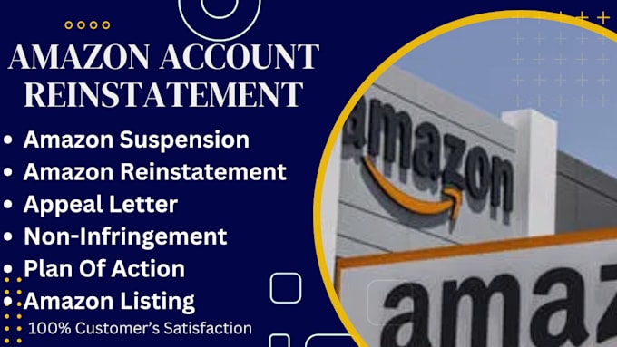 Gig Preview - Amazon listing deactivation, amazon account reinstatement